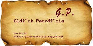 Glück Patrícia névjegykártya